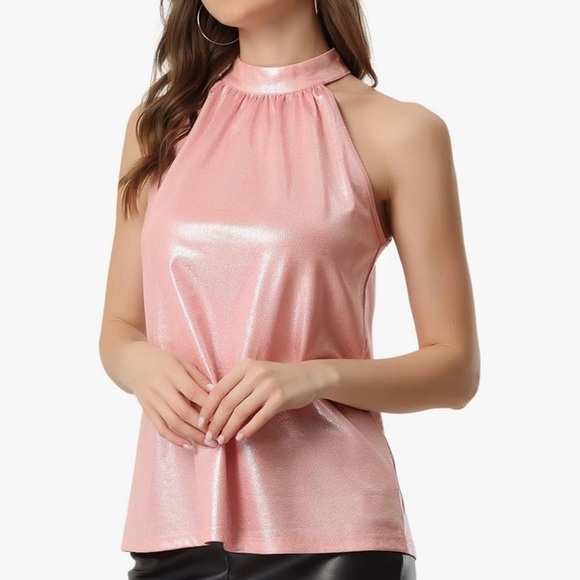 Elegant Pink Halter Top - Picture 1 of 7